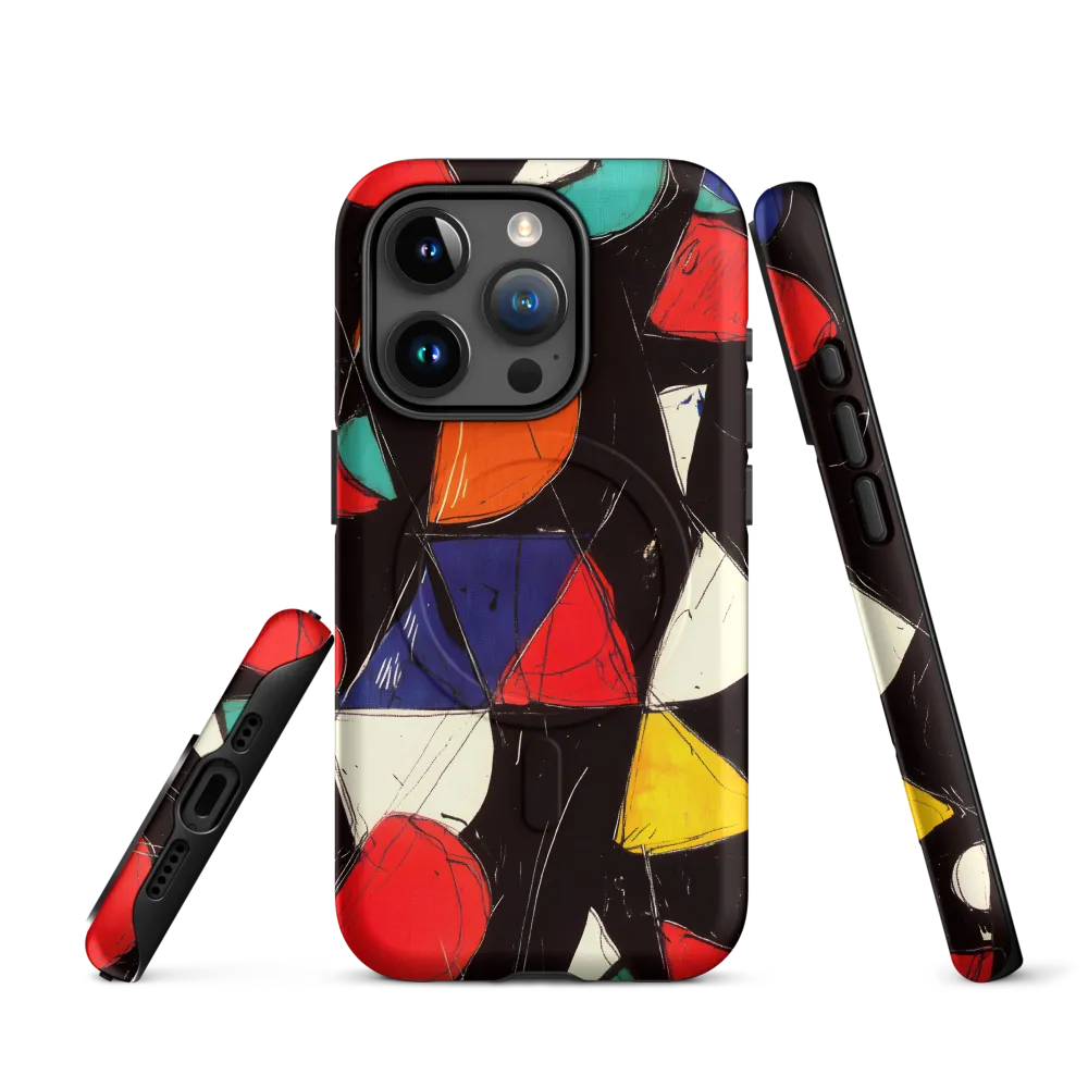 Vibrant Geometric Symphony | Phone Case |  15 Pro | MagSafe® Tough Case | Matte