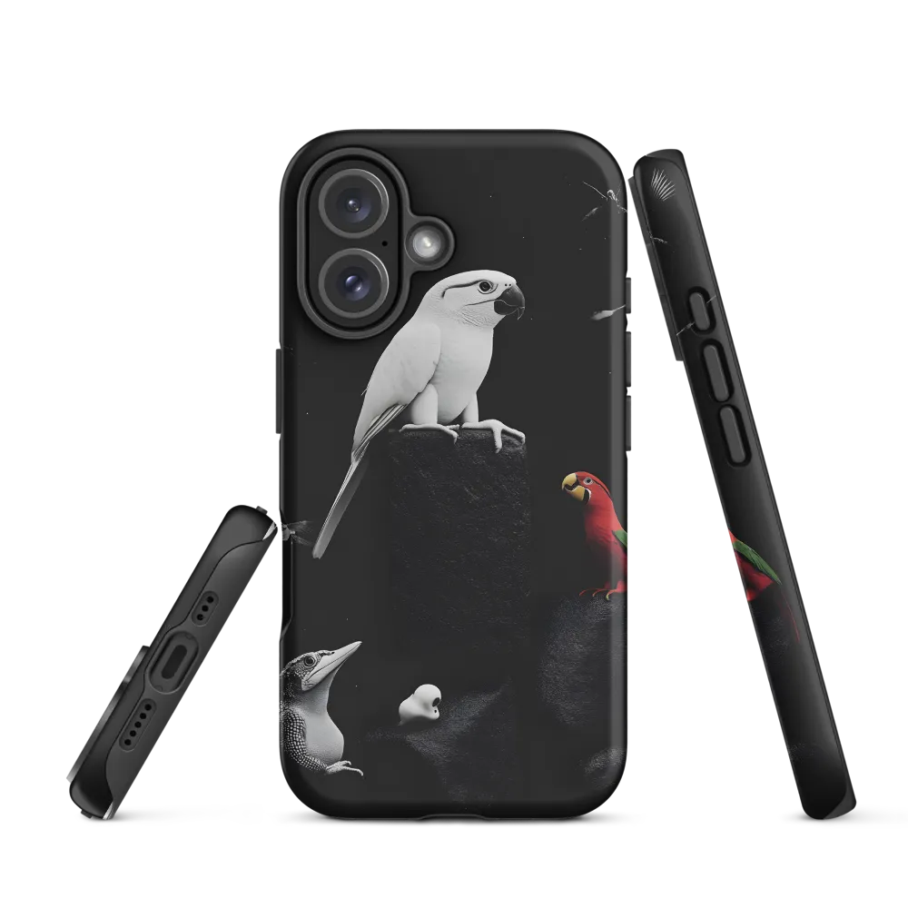 Harmony in Monochrome: A Surreal Assembly of Nature | Phone Case