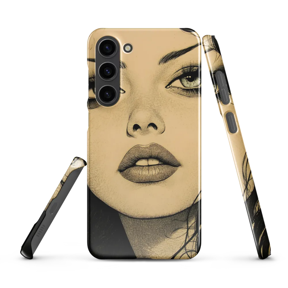 Enigmatic Gaze | Phone Case |  S23 Plus | Snap Case | Glossy