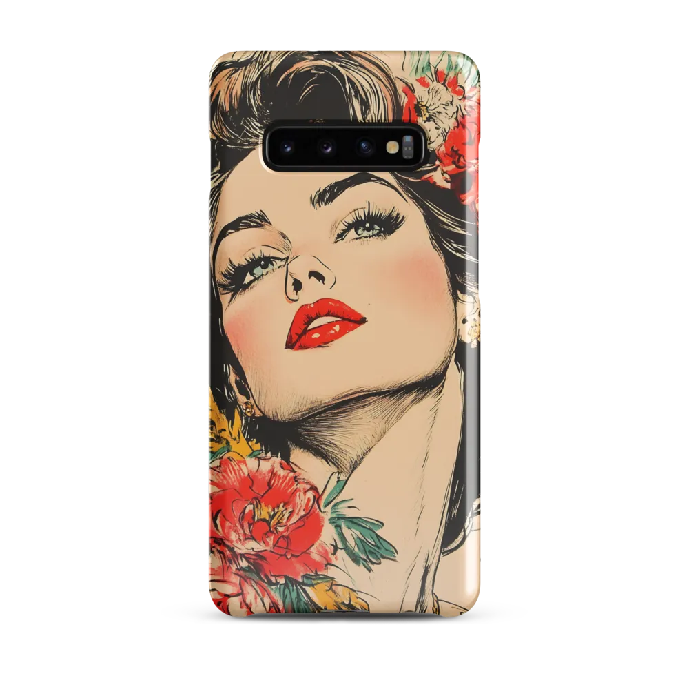 Radiance in Red: A Portrait of Elegance | Phone Case |  S10 Plus | Snap Case | Glossy