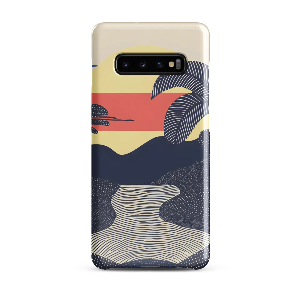 Tranquil Sunset in Modern Minimalism | Phone Case |  S10 Plus | Snap Case | Glossy