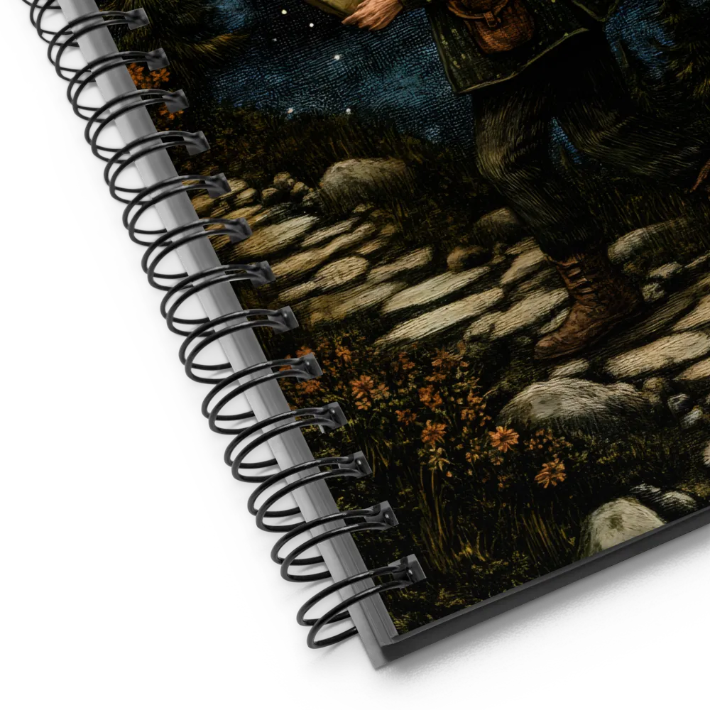 Journey Through a Starry Night | Spiral Notebook