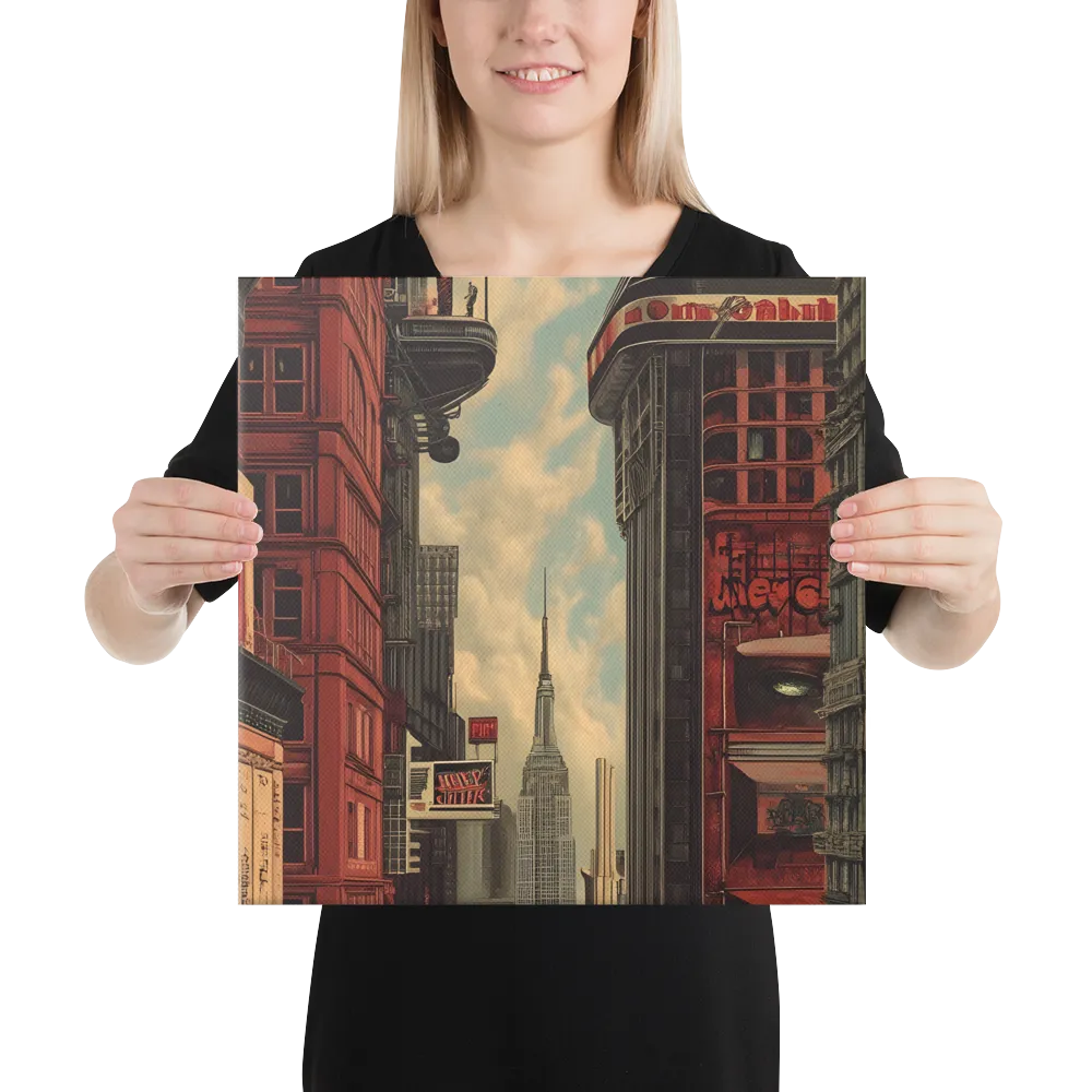 A Glimpse of Tomorrow: Urban Ambition | Canvas | 16″×16″