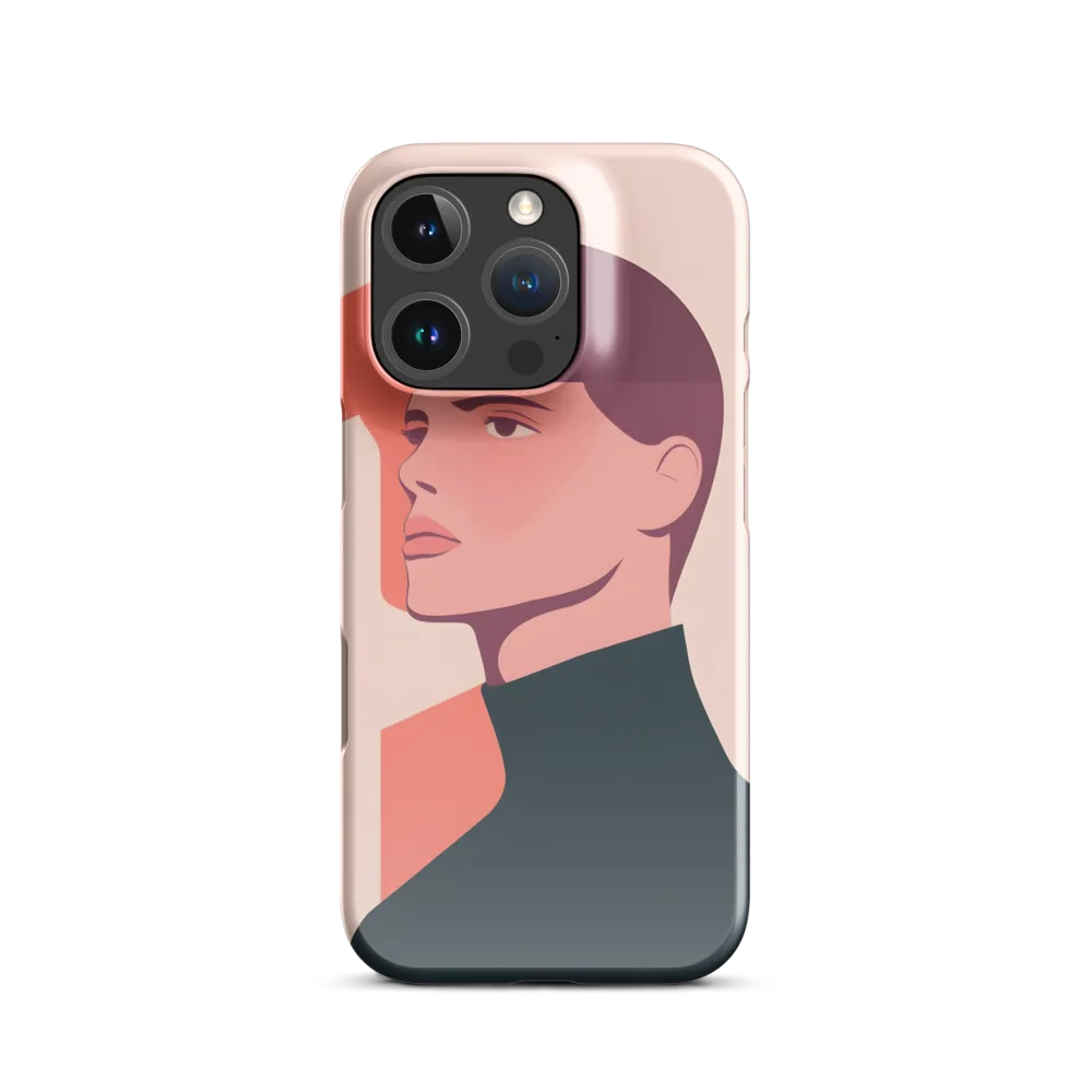 Contemplative Portrait in Minimalism | Phone Case |  16 Pro | Snap Case | Glossy