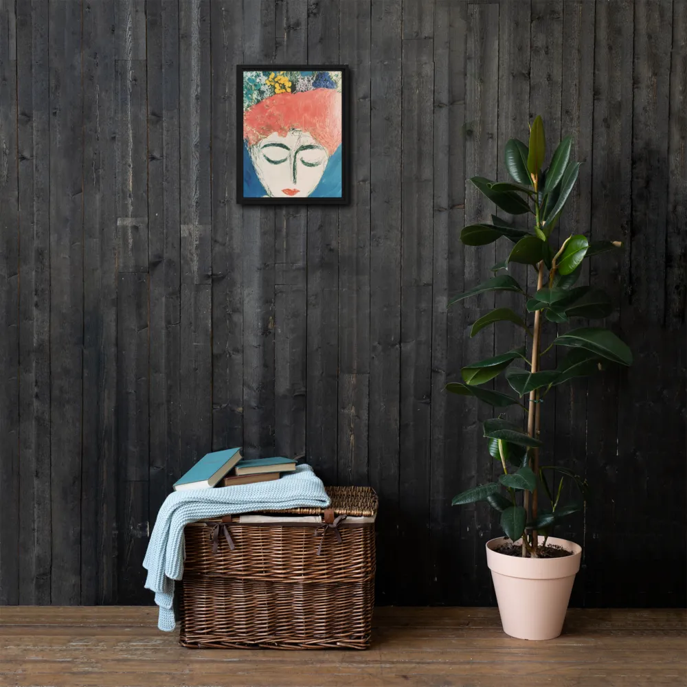 Serenity in Bloom | Canvas with Black Frame | 11″×14″