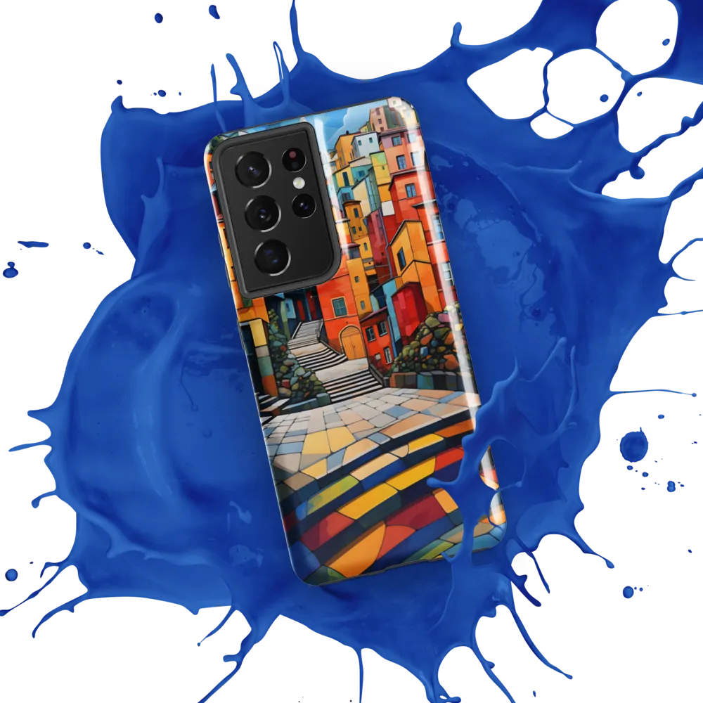 Vibrant Village: A Cubist Journey