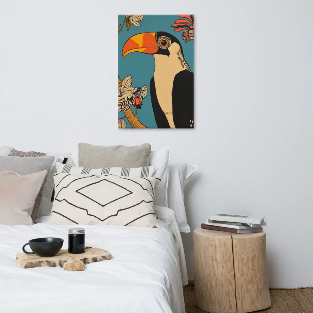 Tropical Majesty: The Toucan at Rest | Canvas | 24″×36″