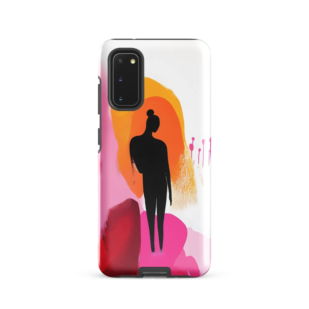 Silhouette in Colorful Abstraction