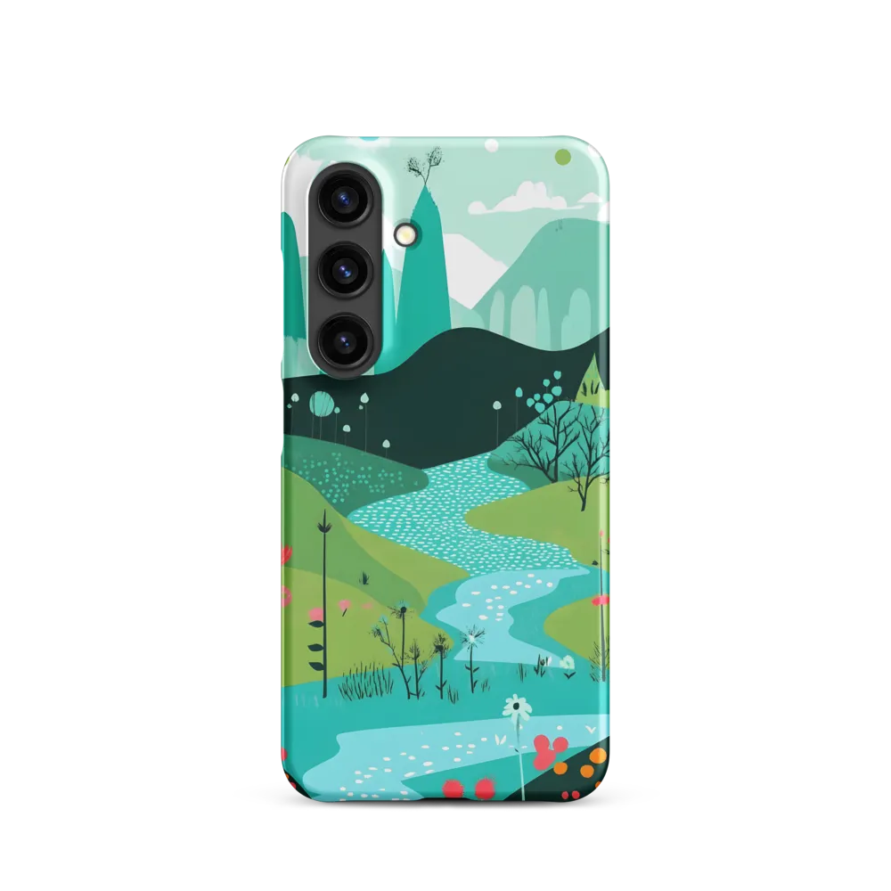 Whimsical River in a Lush Landscape