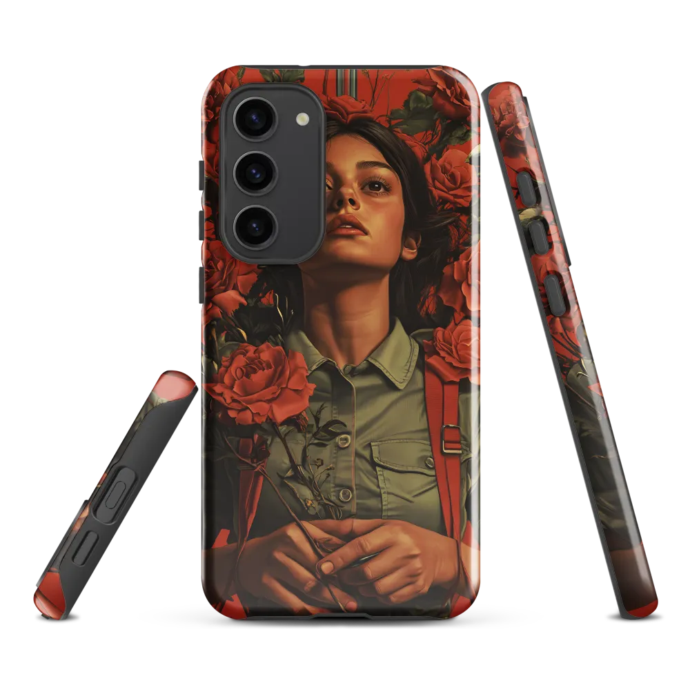Harmony and Strength: A Portrait Among Roses