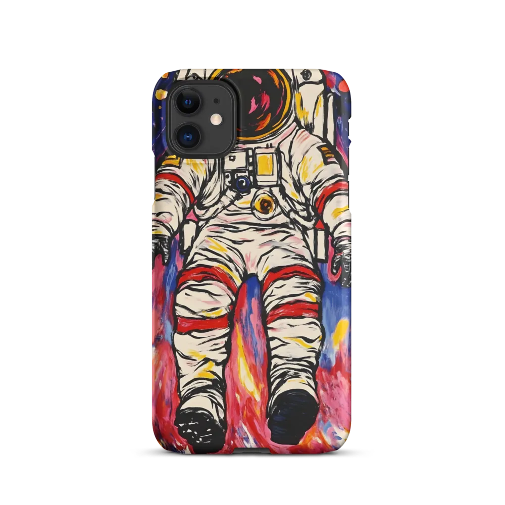 Magenta Drift: Floating Astronaut
