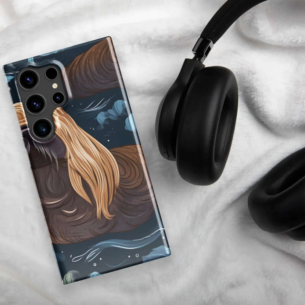 Whimsical Walruses in Deep Blue