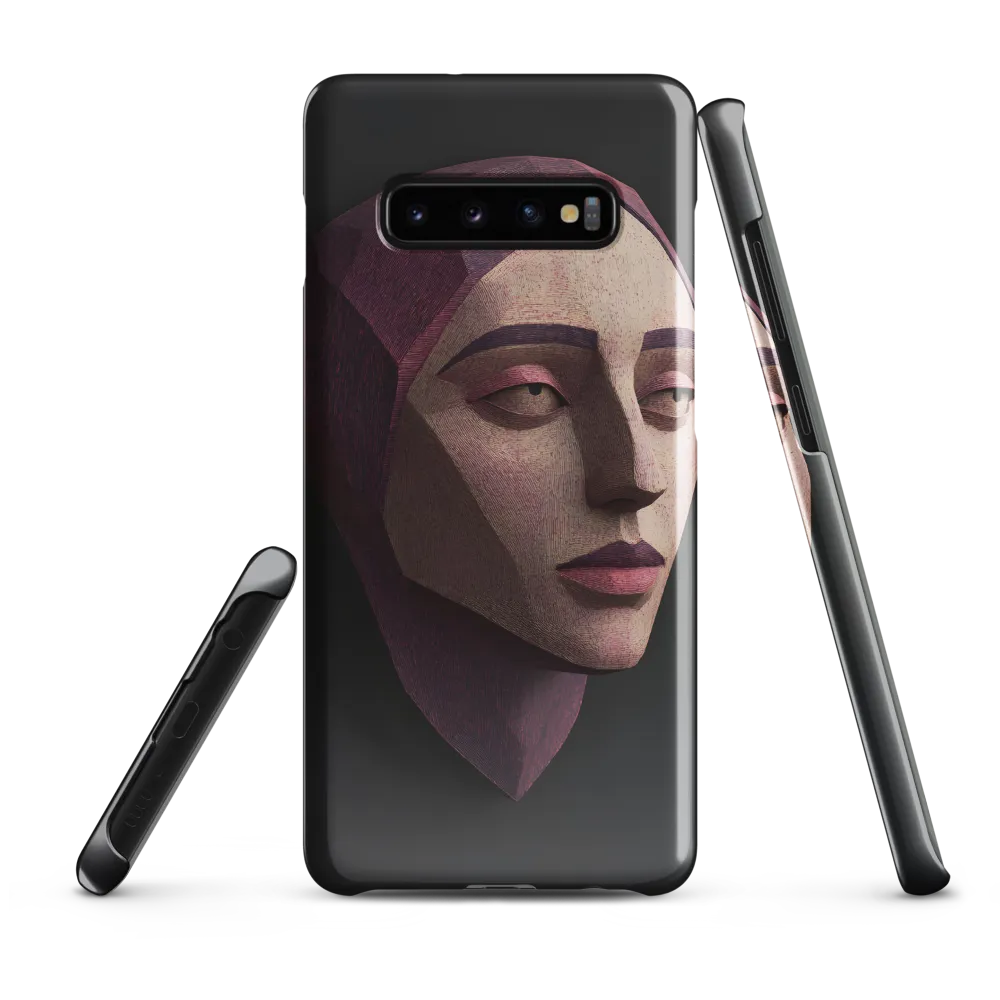 Geometric Elegance: A Contemporary Portrait | Phone Case |  S10 Plus | Snap Case | Glossy