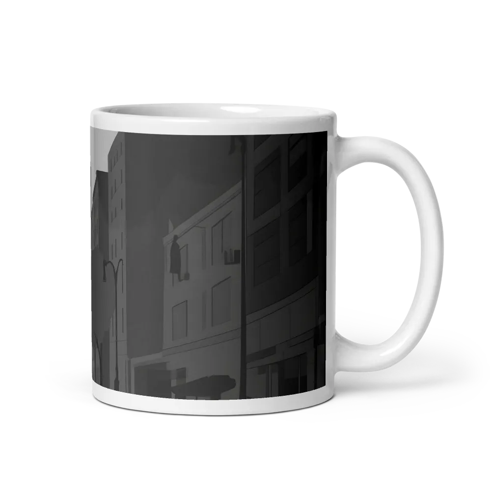 Nostalgic Cityscape | Mug with White inside | 11 oz