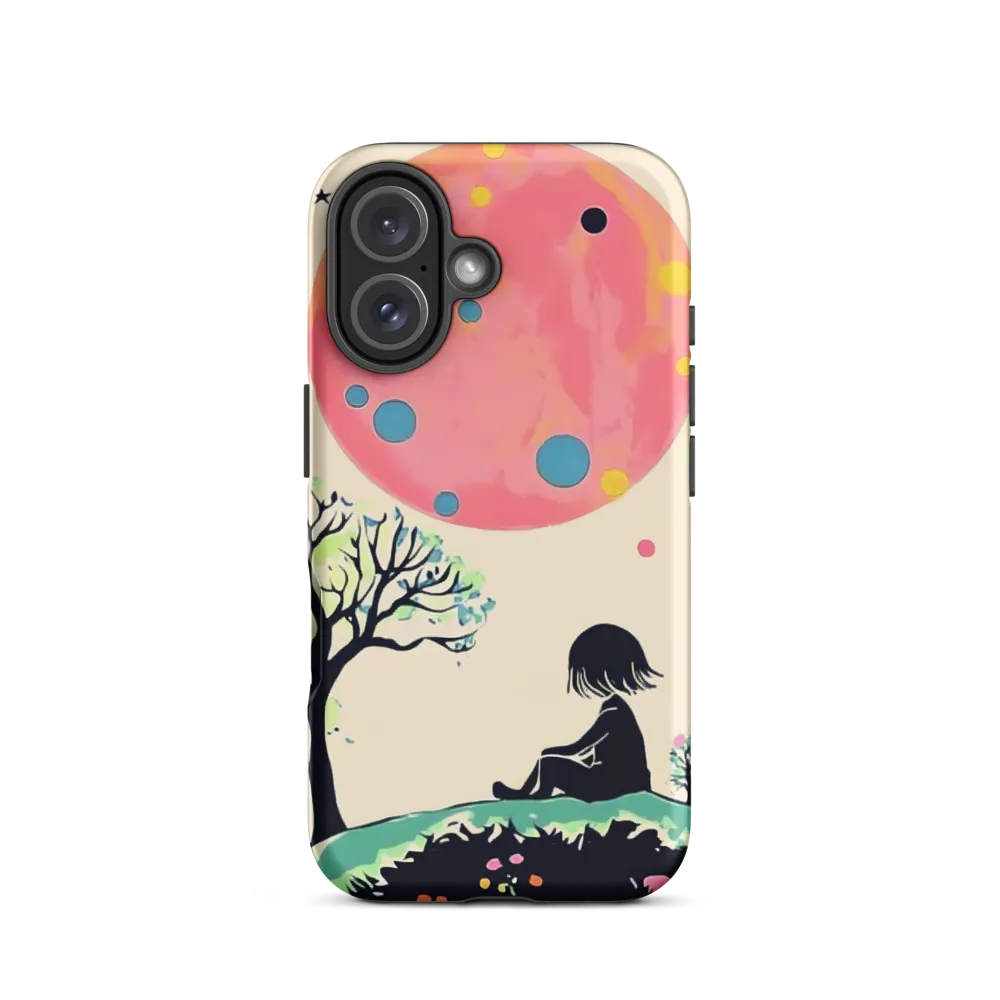 Gazing at the Pink Moon | Phone Case