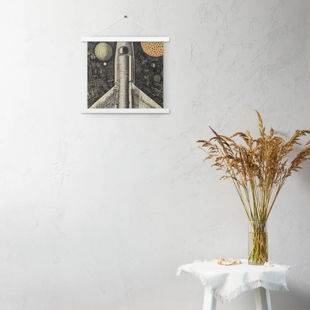 Voyage to the Unknown | Poster With White Wood Hanger | 14″×14″