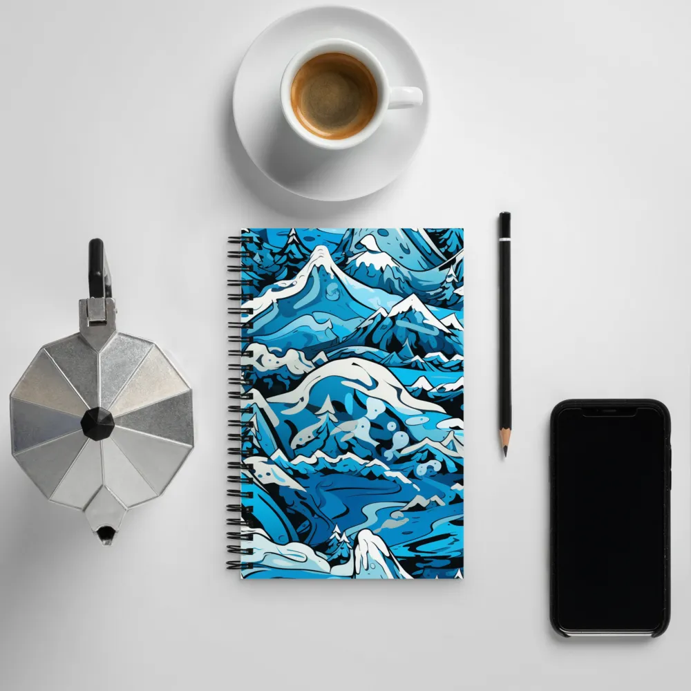 Frozen Harmony: A Blue Mountain Odyssey | Spiral Notebook