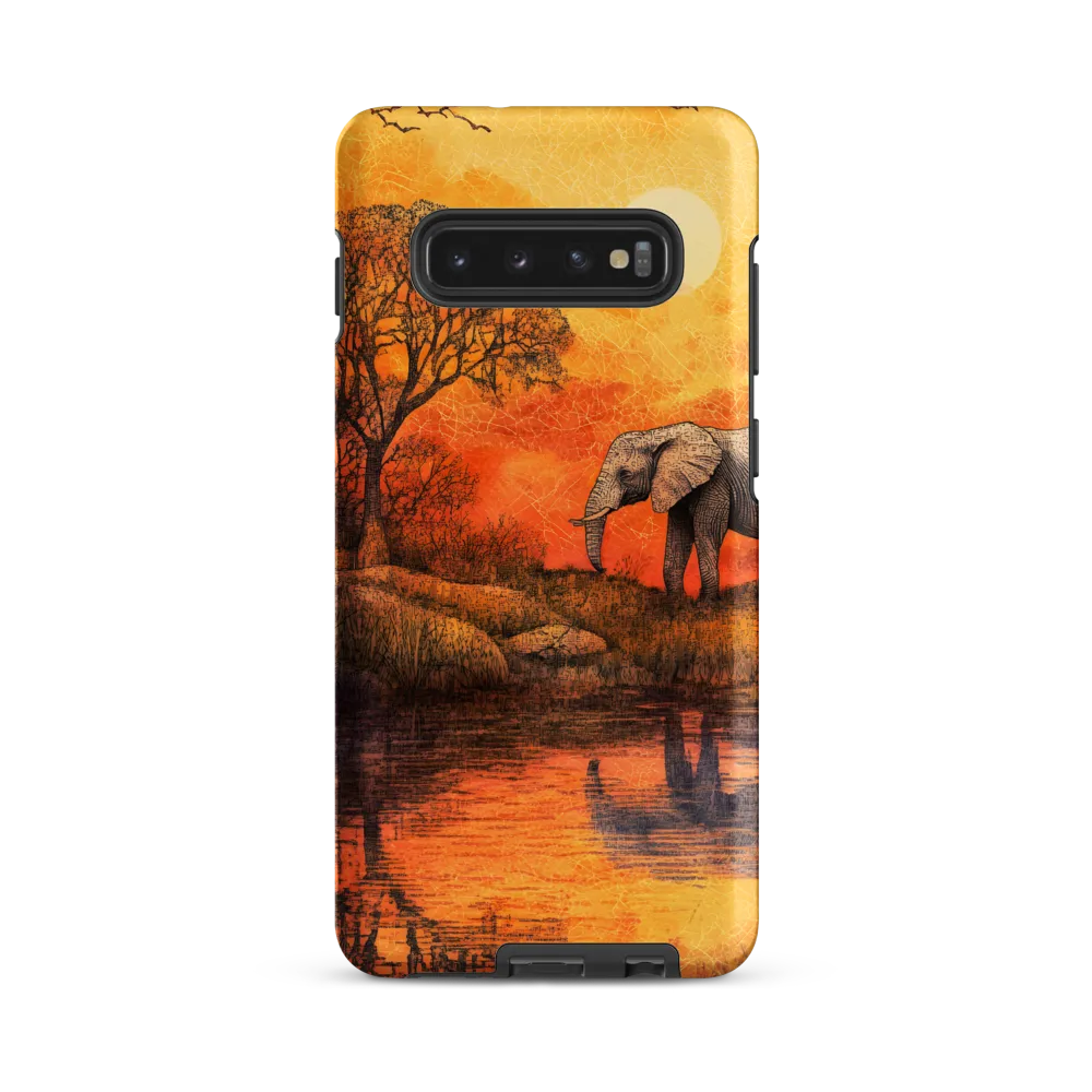 Elephant's Serenity at Dusk