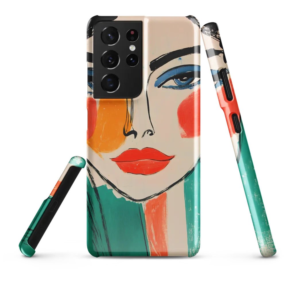 Vivid Portrait of a Modern Muse | Phone Case |  S21 Ultra | Snap Case | Glossy