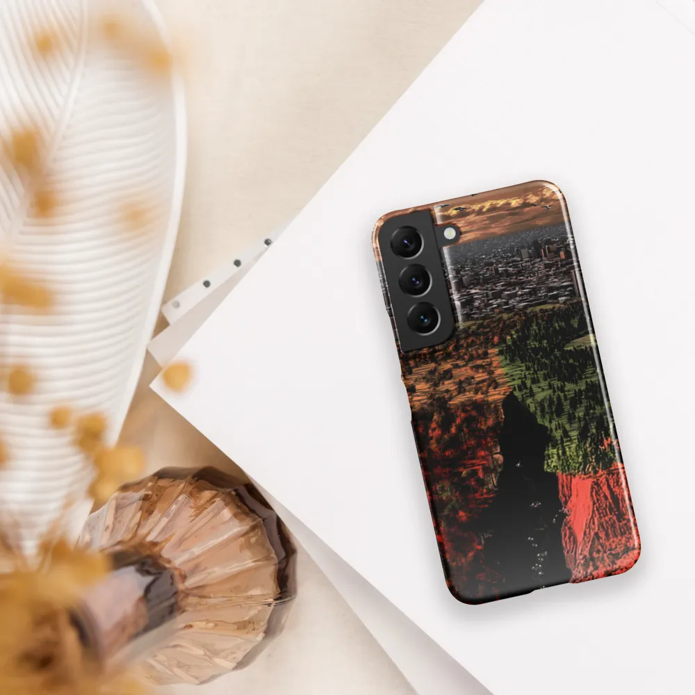 Harmony and Dissonance: A Landscape of Contrasts | Phone Case |  S22 | Snap Case | Glossy