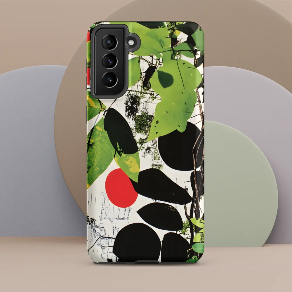 Nature's Geometry: A Contemporary Collage | Phone Case |  S21 Plus | Tough Case | Matte