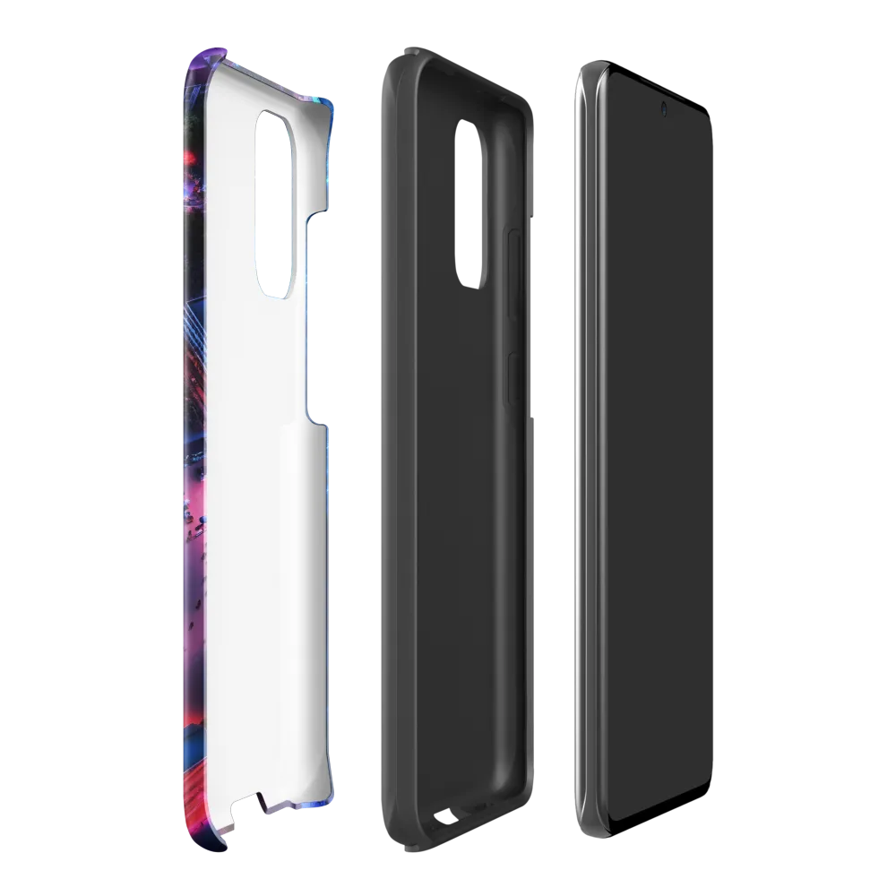 Twilight Reflections: A Serene Beach Aerial | Phone Case |  S20 Plus | Tough Case | Glossy