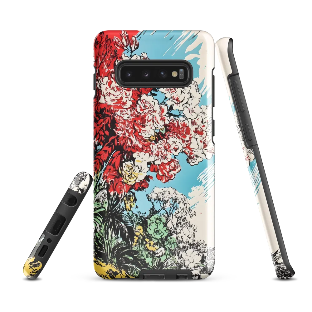 Floral Symphony in Bold Colors | Phone Case |  S10 Plus | Tough Case | Glossy