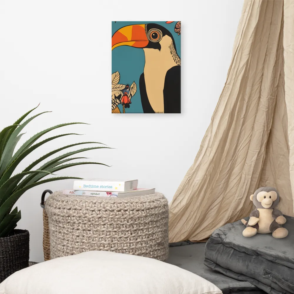 Tropical Majesty: The Toucan at Rest | Canvas | 12″×16″