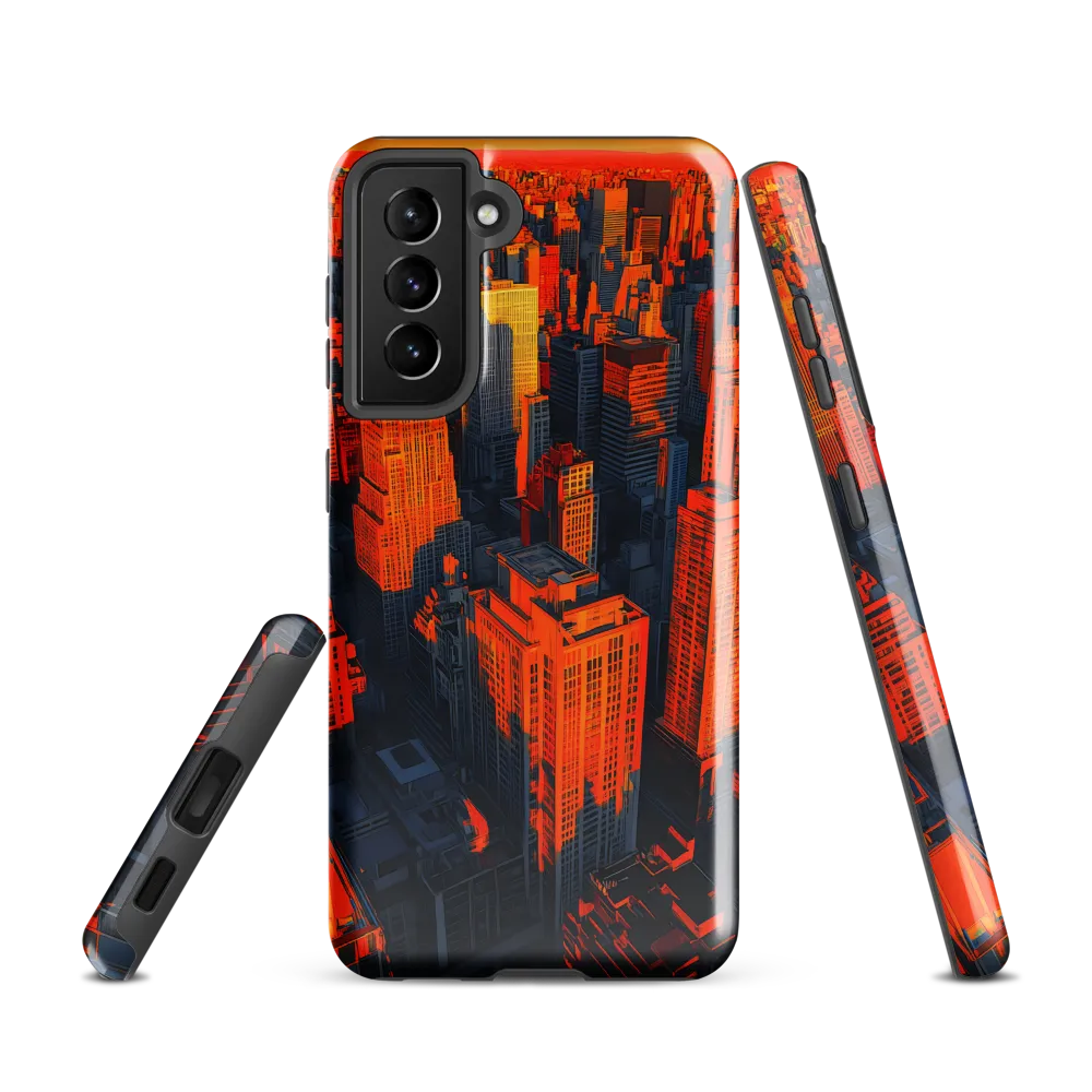 Urban Dawn: A Digital Ode to Skyscrapers | Phone Case |  S21 | Tough Case | Glossy