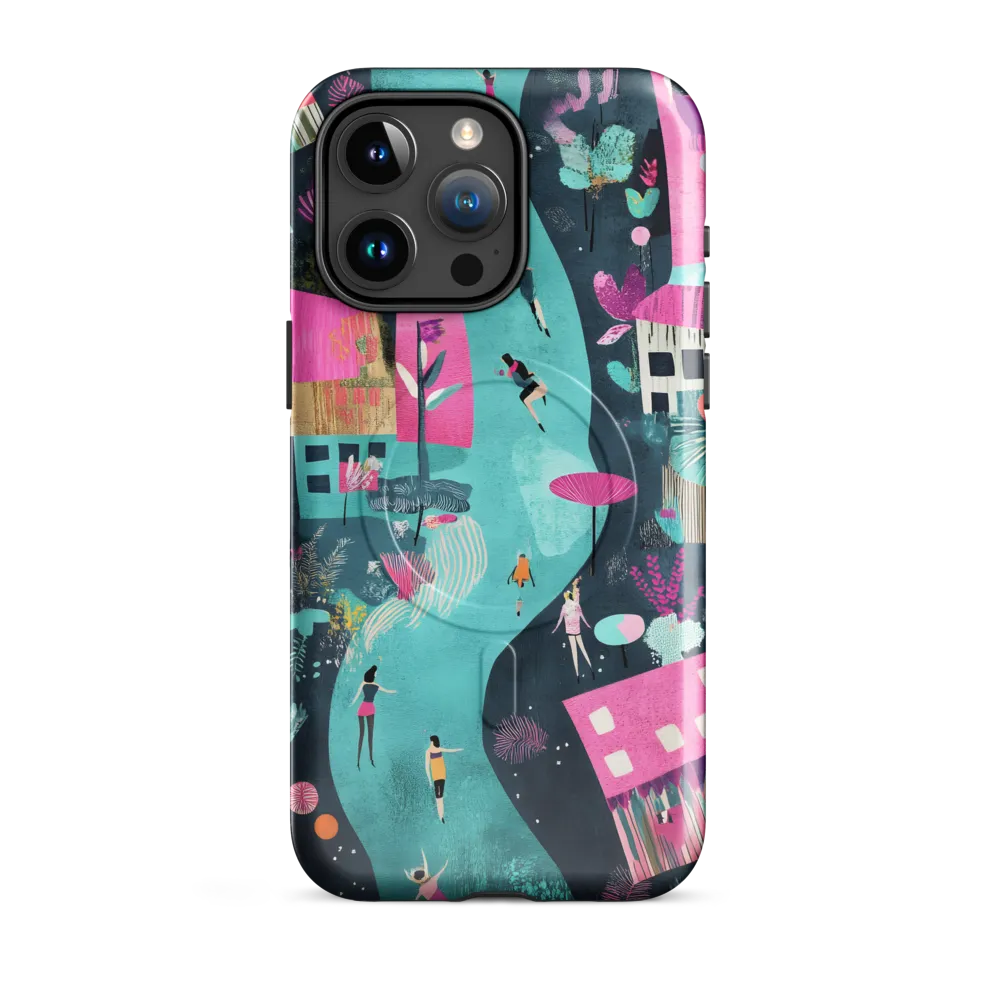 Whimsical Journey Through a Vibrant Landscape | Phone Case |  15 Pro Max | MagSafe® Tough Case | Glossy