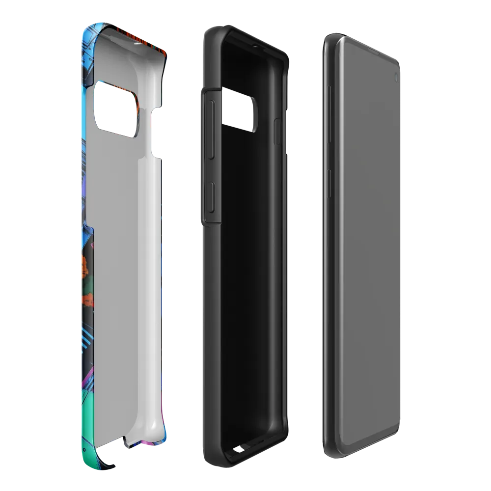 Neon Urban Dreamscape | Phone Case |  S10 Plus | Tough Case | Glossy