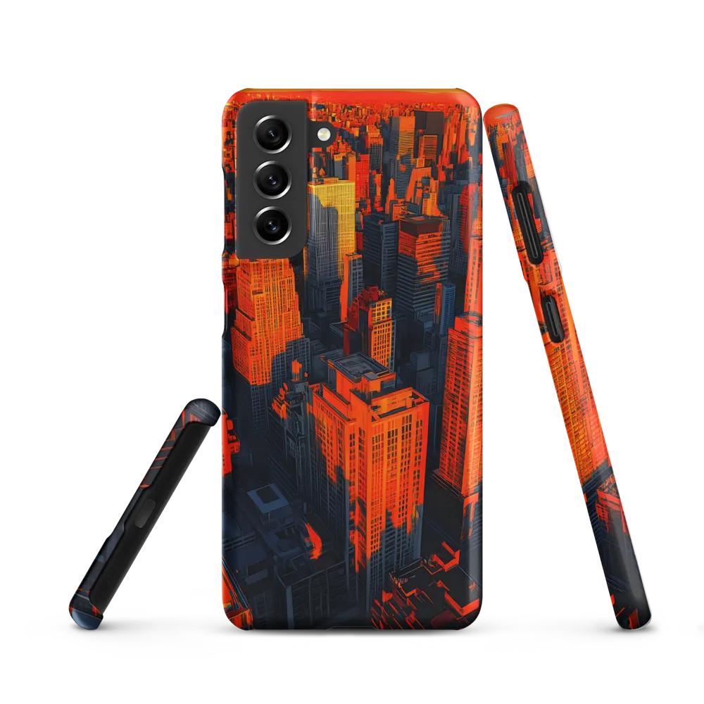 Urban Dawn: A Digital Ode to Skyscrapers | Phone Case |  S21 | Snap Case | Matte