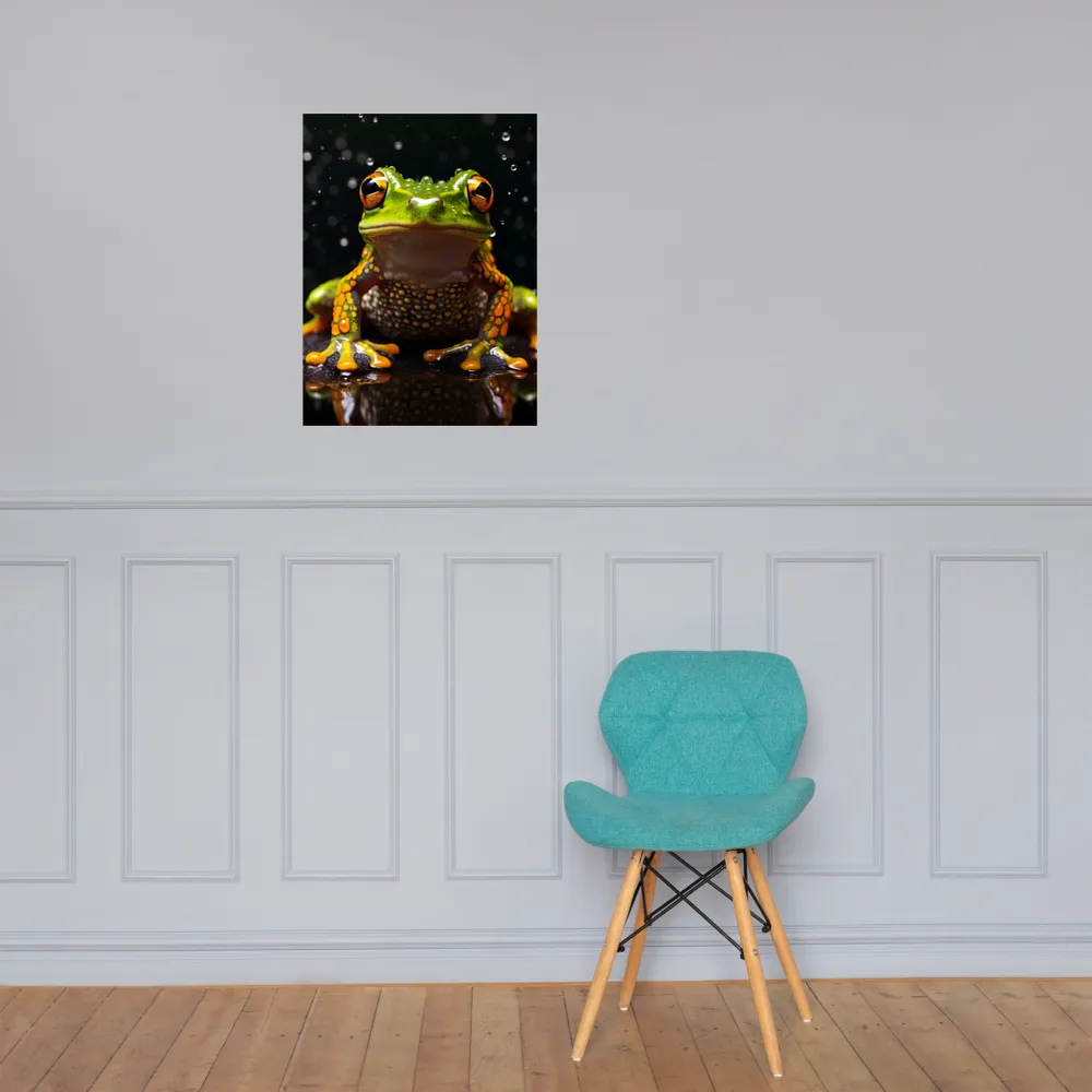 Emerald Elegance: The Frog in Focus | Poster | 18″×24″