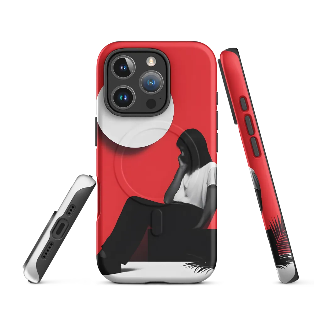 Contemplation in Red | Phone Case |  16 Pro | MagSafe® Tough Case | Matte