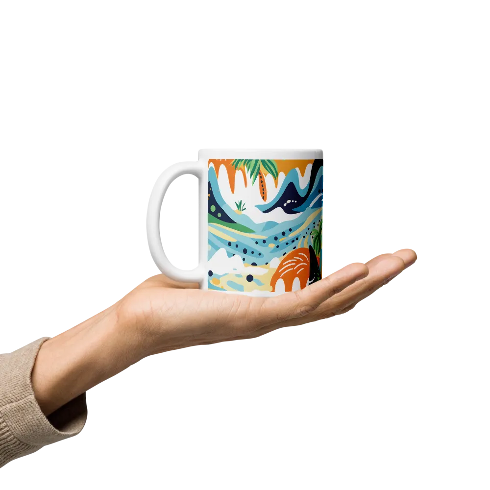 Abstract Tropical Landscape | Mugs | Multiple Sizes & Colors