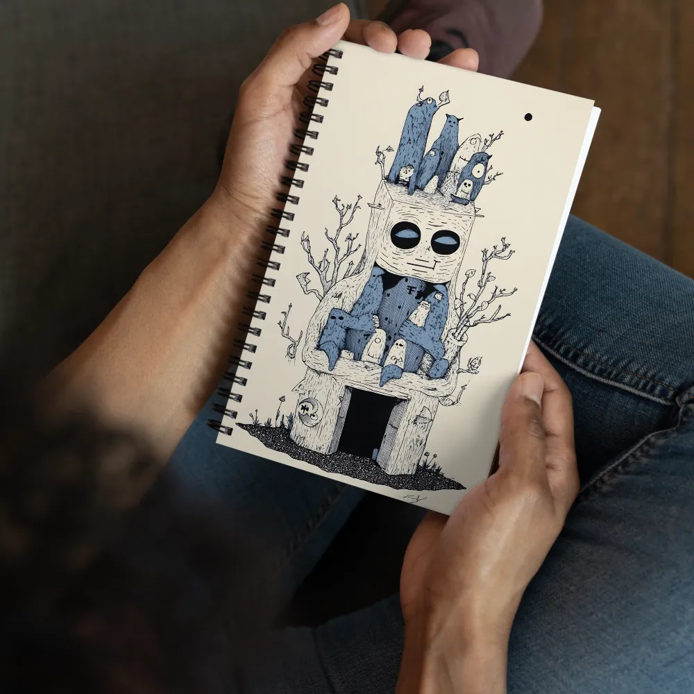 Whimsical Treehouse of Creatures | Spiral Notebook