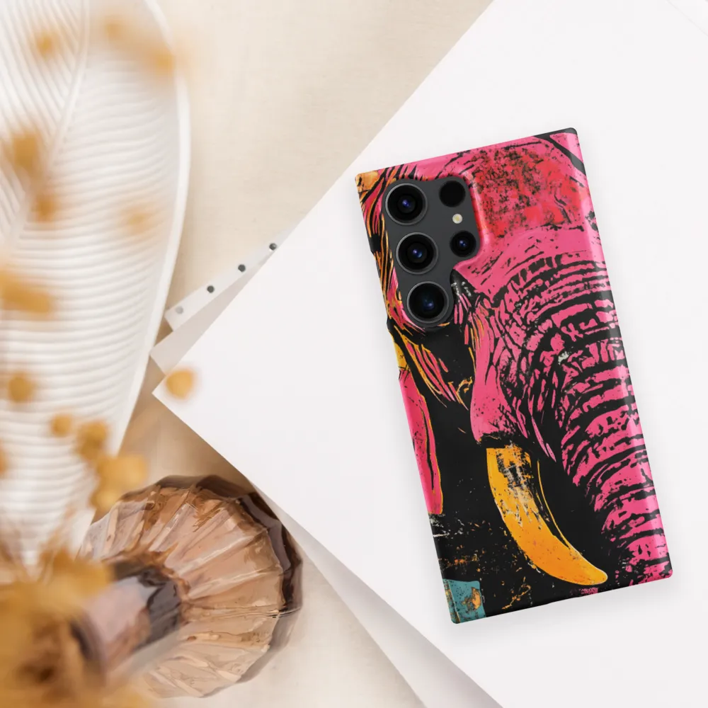 Bold Encounter: The Vibrant Elephant | Phone Case |  S23 Ultra | Snap Case | Matte