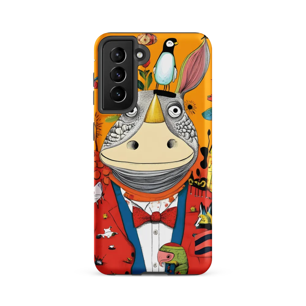 Whimsical Rhinoceros: A Playful Encounter