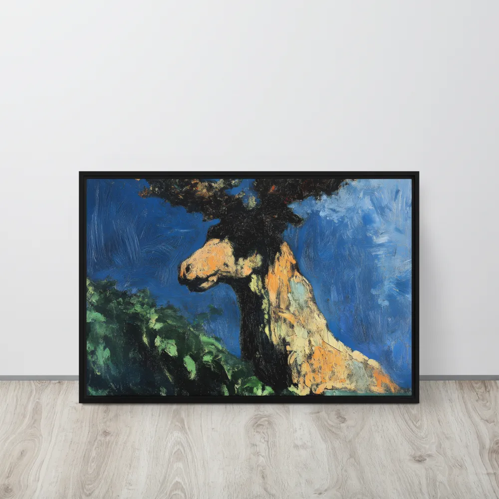 The Majestic Deer in Nature | Canvas with Black Frame | 20″×30″
