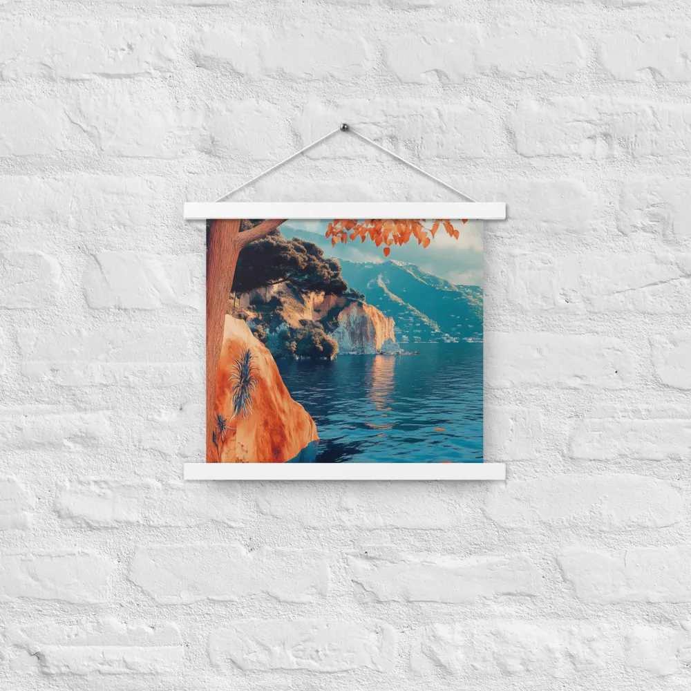 Elysian Waterscape | Poster With White Wood Hanger | 14″×14″