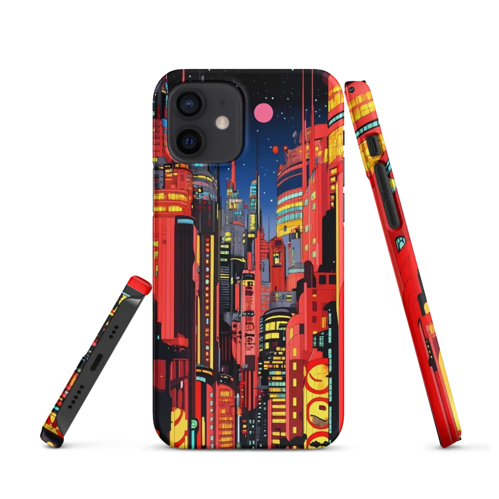 Neon Dreams: A Cyberpunk Cityscape | Phone Case |  12 | Snap Case | Matte