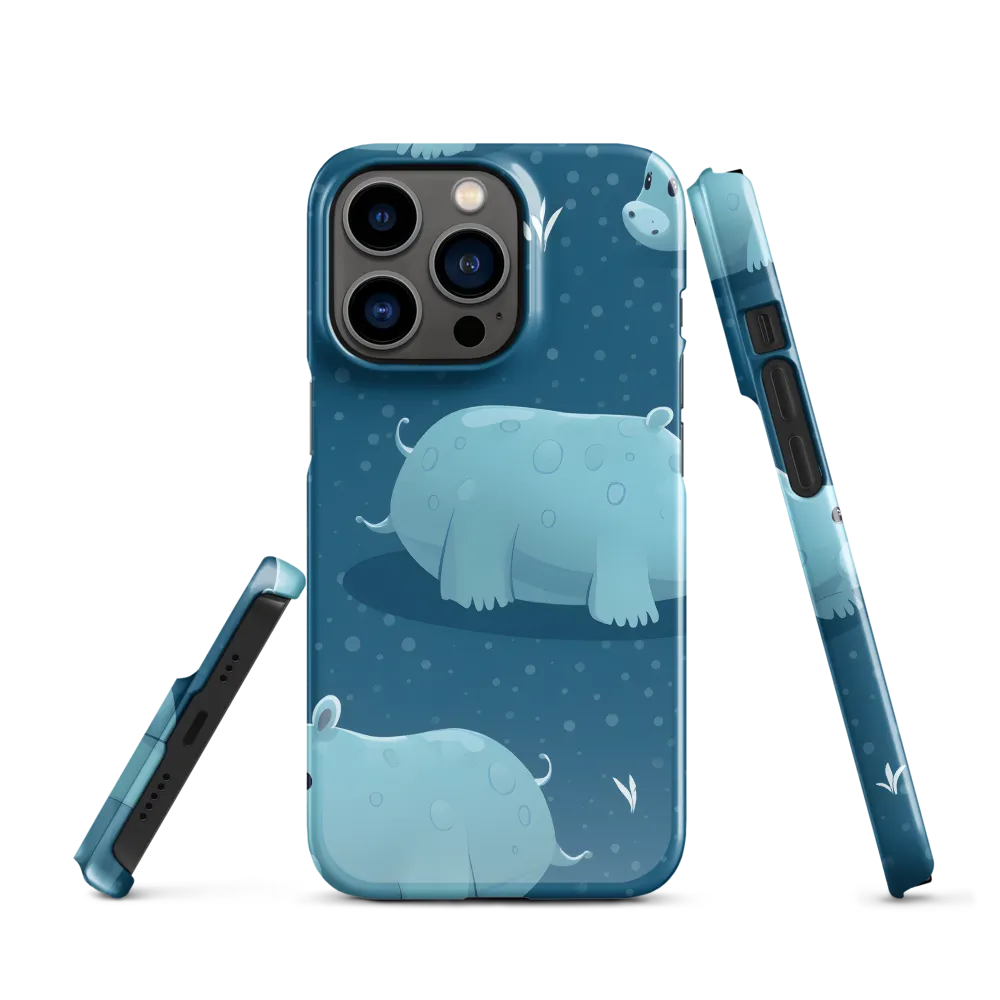 Whimsical Hippo Play | Phone Case |  13 Pro | Snap Case | Glossy