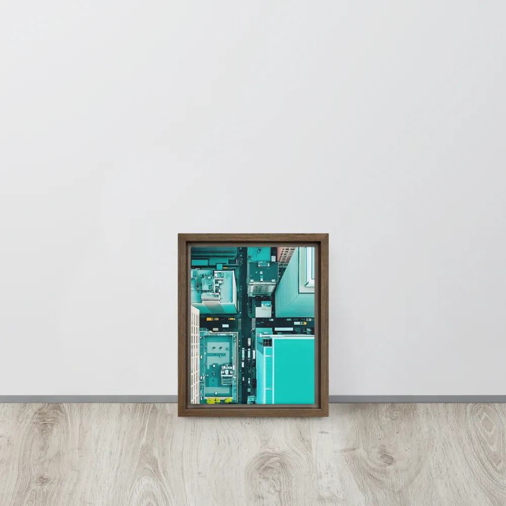 Urban Geometry: Aerial Perspective | Canvas with Brown Frame | 8″×10″