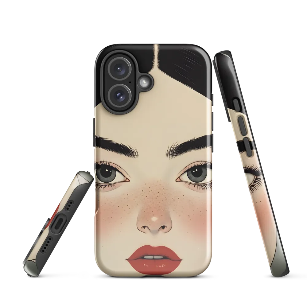 Serenity Captured: A Modern Portrait | Phone Case |  16 | Tough Case | Glossy