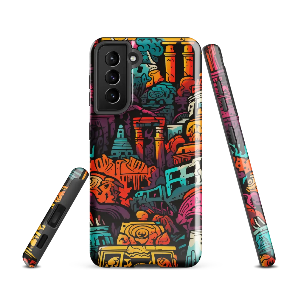 Vibrant Urban Surrealism | Phone Case |  S21 | Tough Case | Glossy