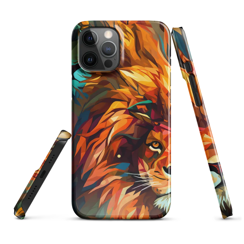 Majestic Gaze: The Polygonal Lion