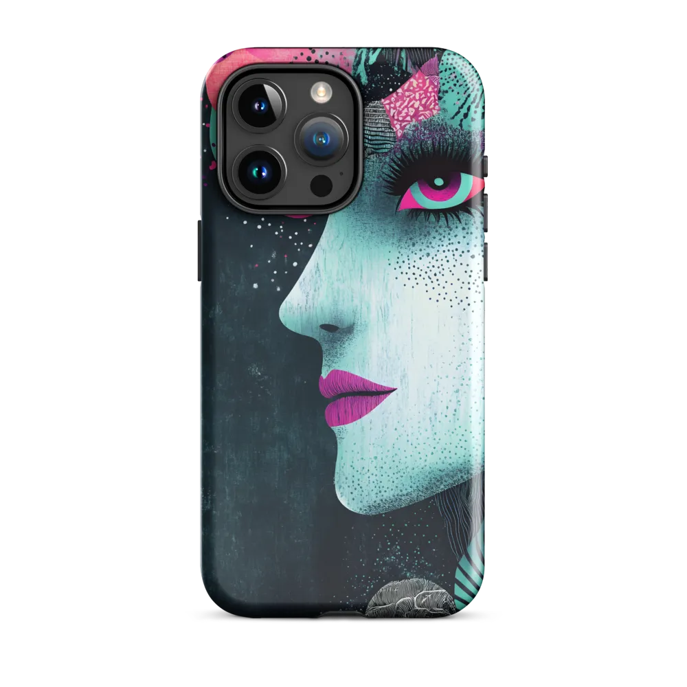 Mystical Beauty in Blue and Pink | Phone Case |  15 Pro Max | Tough Case | Glossy