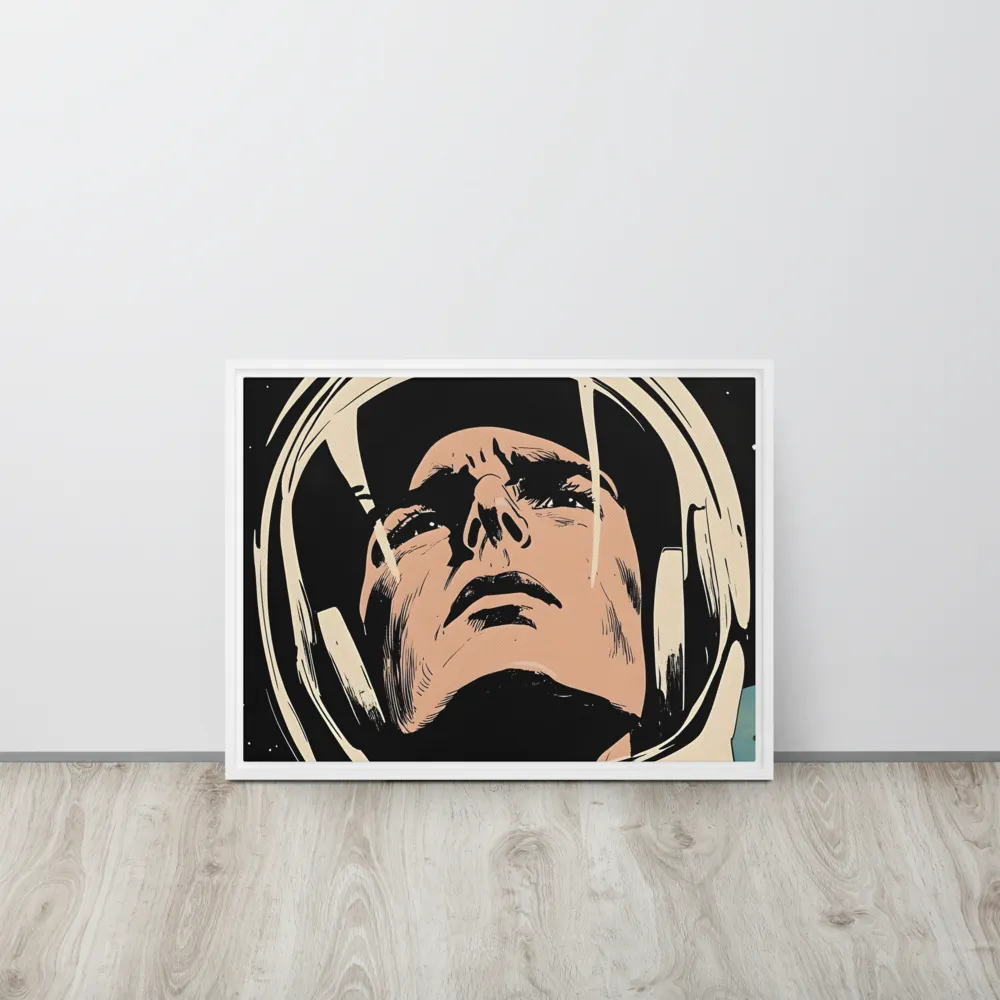 Gaze of the Astronaut | Canvas with White Frame | 18″×24″