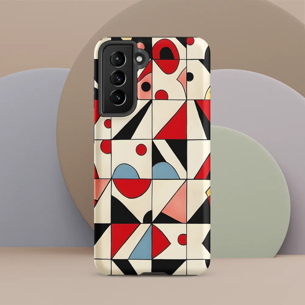 Dynamic Geometric Harmony | Phone Case |  S21 | Tough Case | Matte