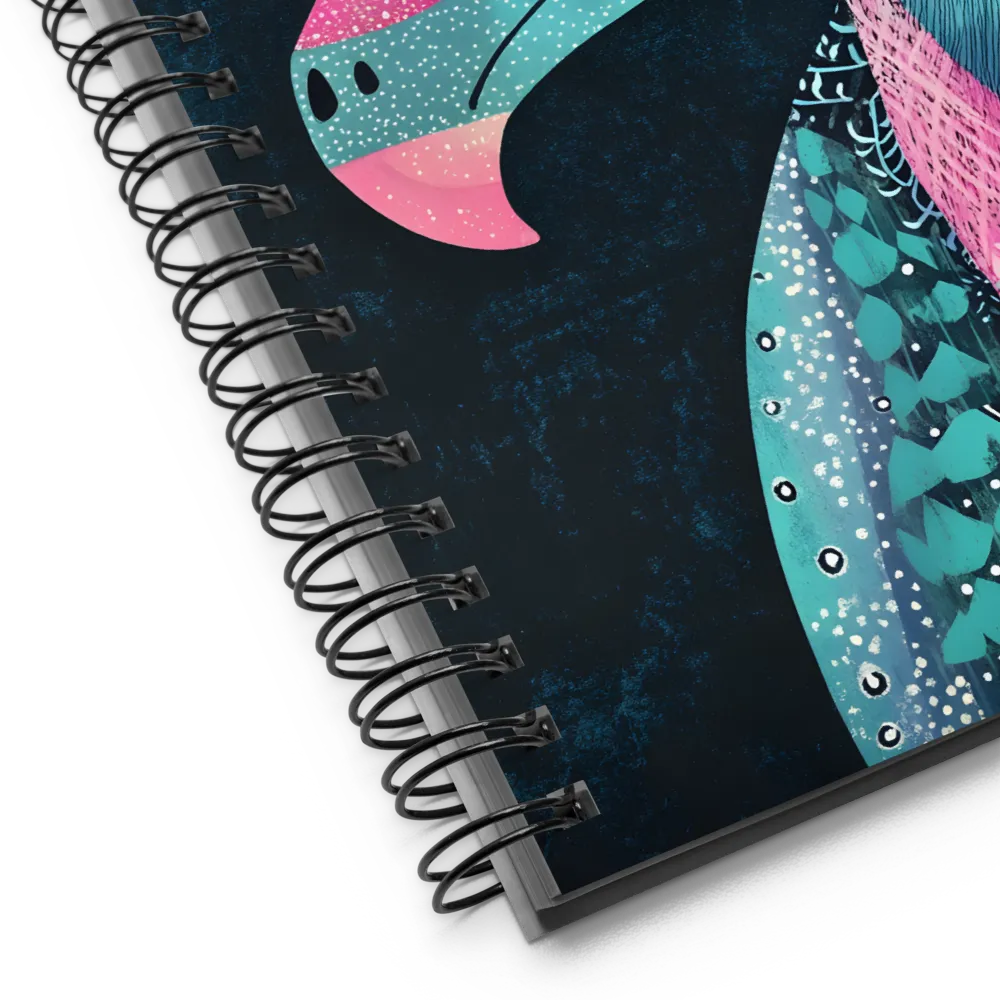 Whimsical Vulture: A Dance of Colors | Spiral Notebook